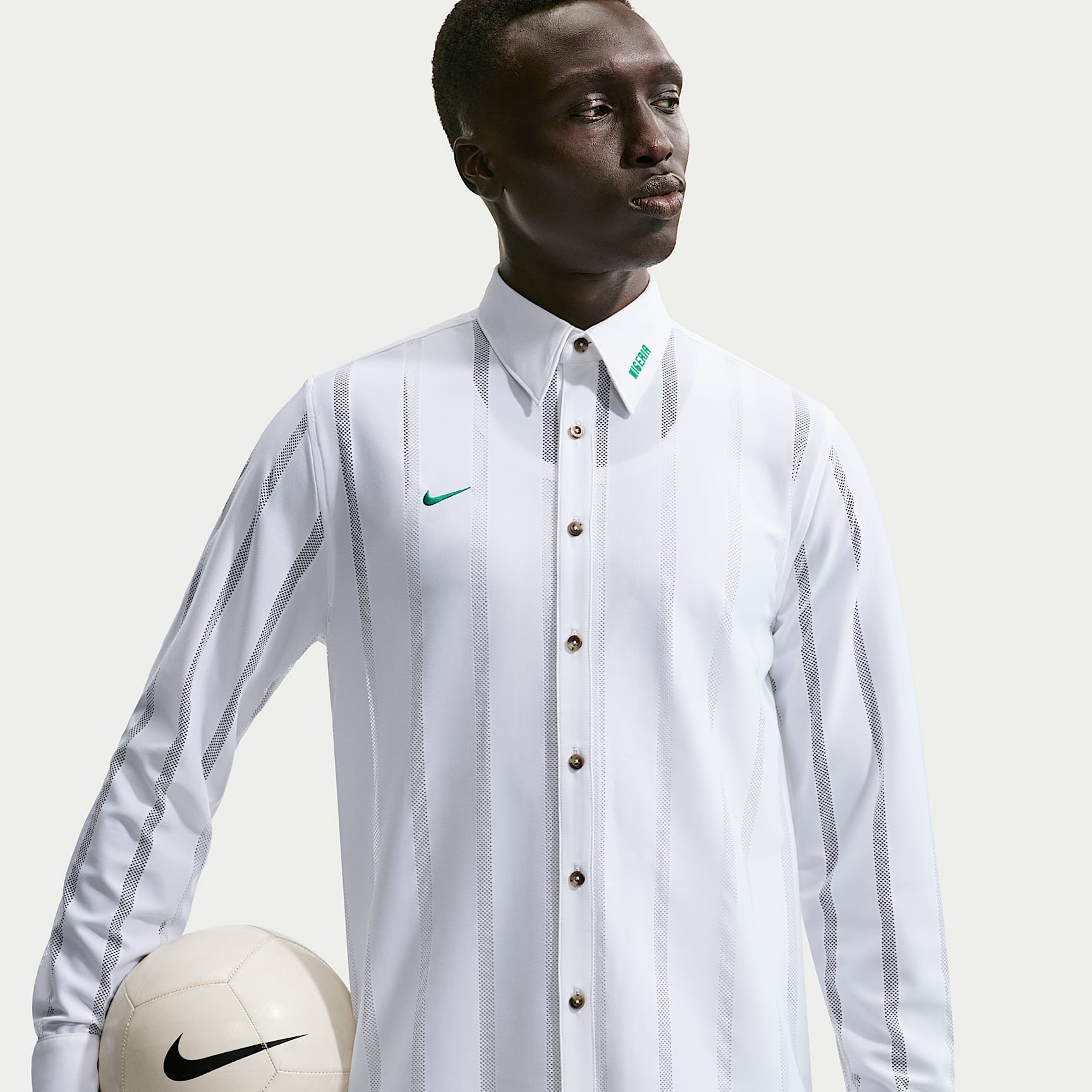 Nigeria Energy Men's Nike Football Button-Front Shirt. Nike LU